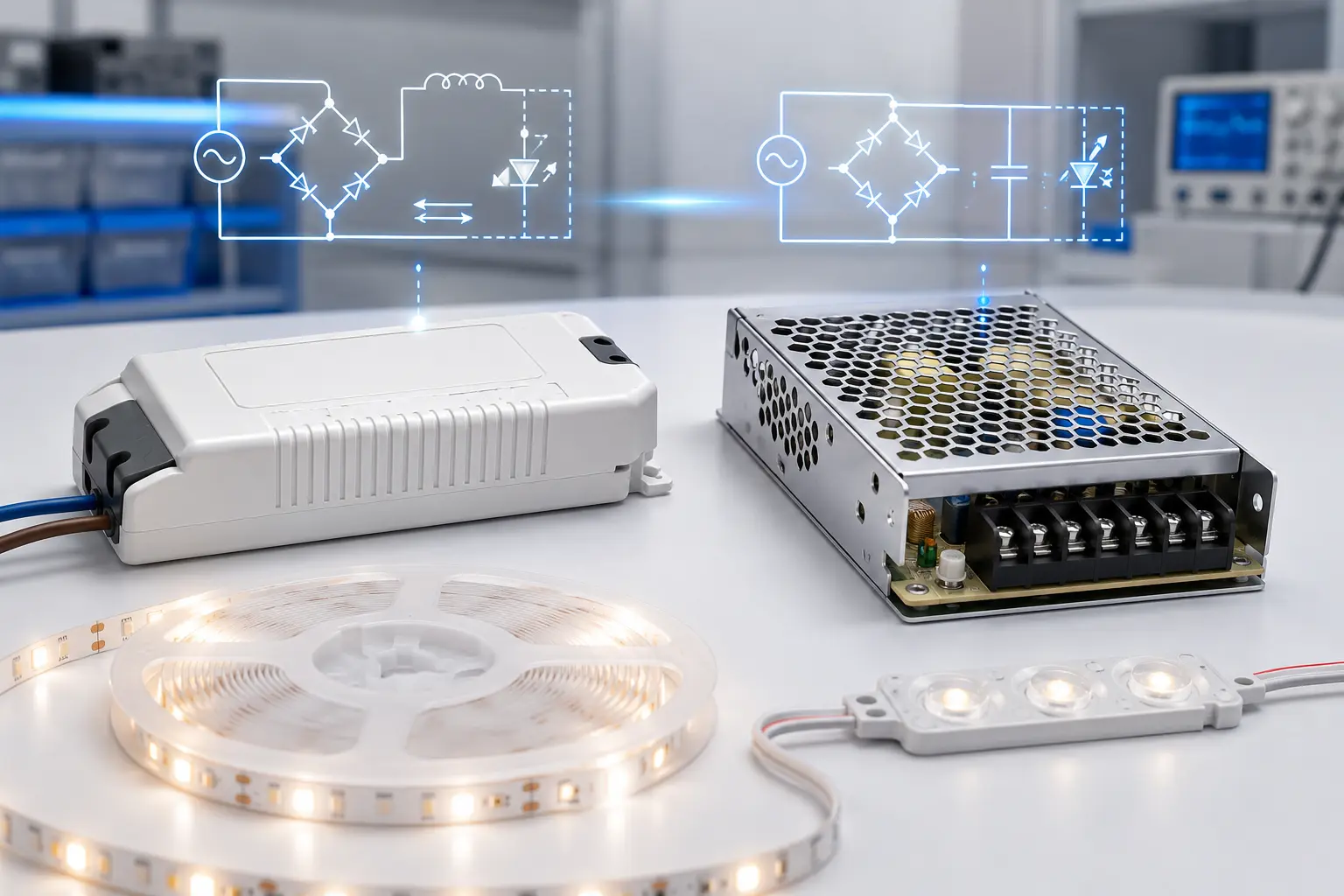 تفاوت درایور LED و پاور سوئیچینگ صنعتی در لاله‌زار پرو